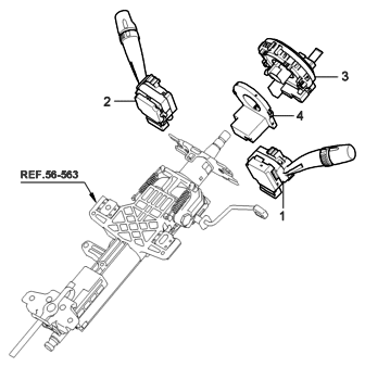 2006 Hyundai Entourage Produced Before OCT.29.2006 Multifunction Switch Diagram