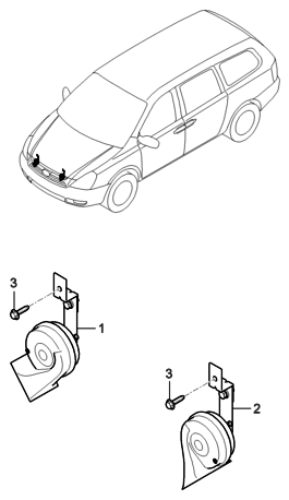 2006 Hyundai Entourage Produced Before OCT.29.2006 Horn Diagram