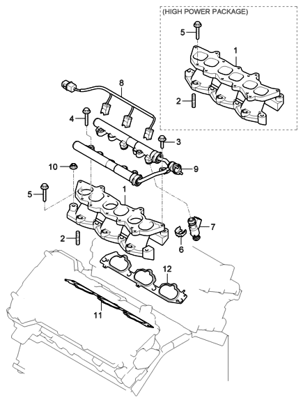 2006 Hyundai Entourage Produced Before OCT.29.2006 Intake Manifold Diagram