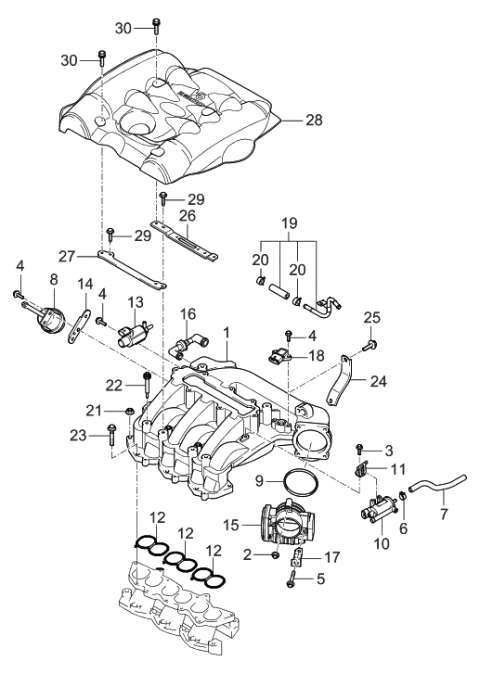 2006 Hyundai Entourage Produced Before OCT.29.2006 Mud Guard & Engine Cover Diagram 1