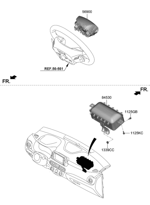 2018 Hyundai Kona Air Bag System Diagram 1