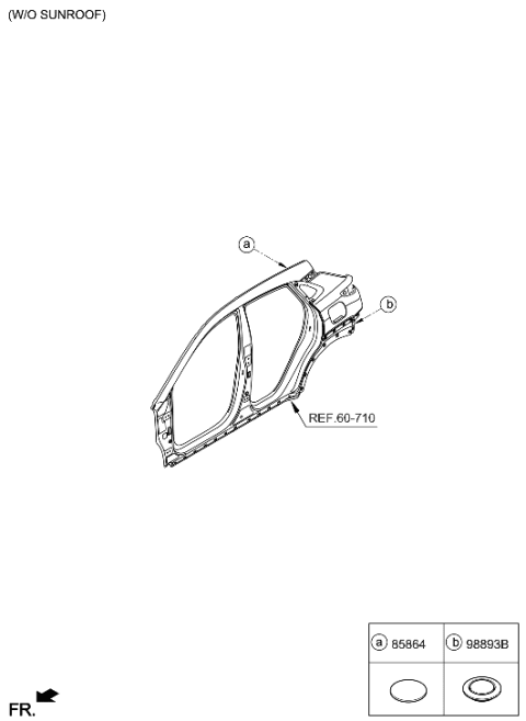 2021 Hyundai Kona Sunroof Diagram 2