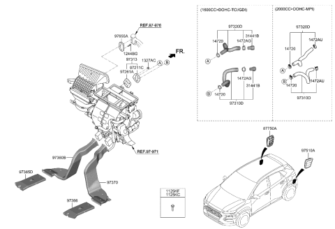 2020 Hyundai Kona Heater System-Duct & Hose Diagram