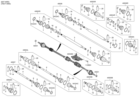 2020 Hyundai Kona Drive Shaft (Front) Diagram 2