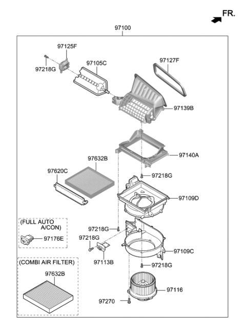 2018 Hyundai Kona Heater System-Heater & Blower Diagram 2