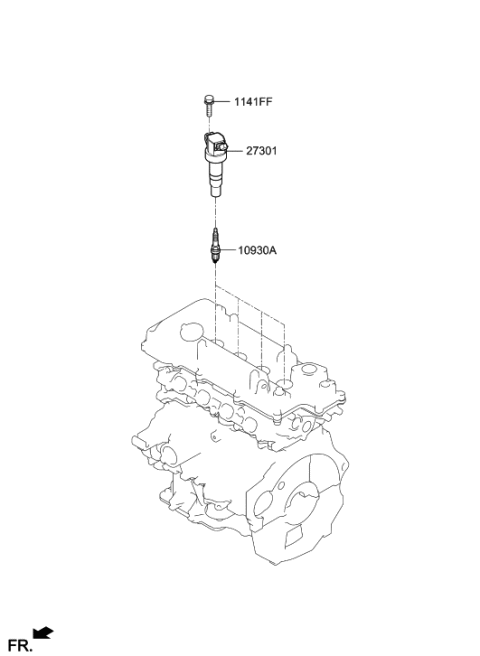 2019 Hyundai Kona Spark Plug & Cable Diagram 1