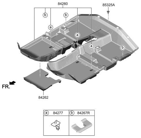 2018 Hyundai Kona Carpet Assembly-Floor Diagram for 84260-J9010-TRY
