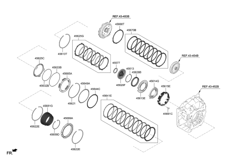 2020 Hyundai Kona Hub Assembly-Overdrive Gear Clutch Diagram for 45690-2F050