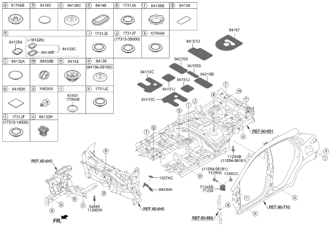 2019 Hyundai Kona Isolation Pad & Plug Diagram 1
