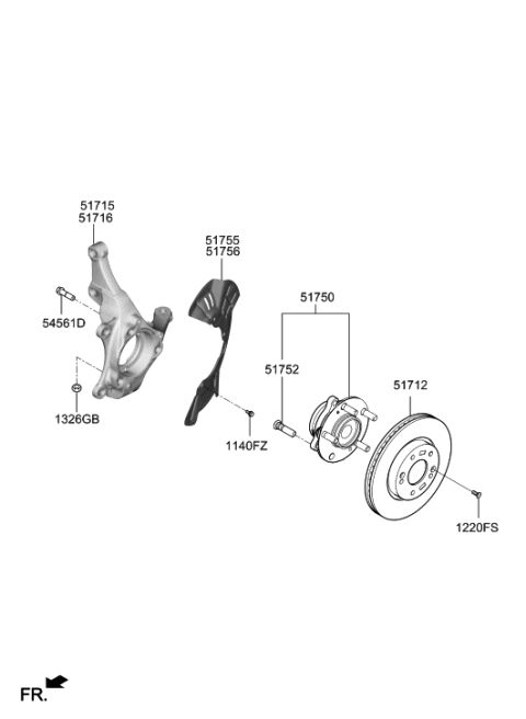 2021 Hyundai Kona Front Axle Diagram