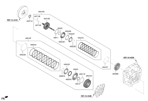 2018 Hyundai Kona Clutch Assembly-35R Diagram for 45410-2F000