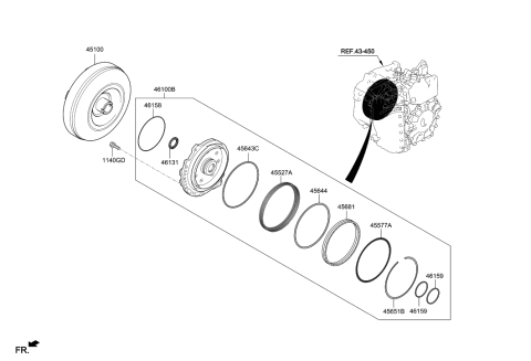2020 Hyundai Kona Converter Assembly-Torque Diagram for 45100-2F150