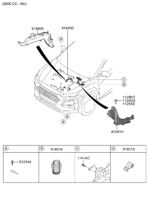 2020 Hyundai Elantra Protector-Wiring Diagram for 91971-D3120