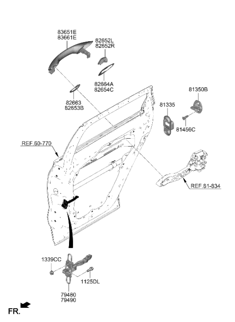 2023 Hyundai Santa Fe Hybrid US Alabama made Rear Door Locking Diagram