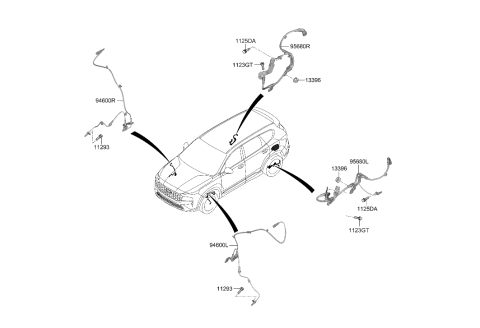 2023 Hyundai Santa Fe Hybrid US Alabama made Hydraulic Module Diagram