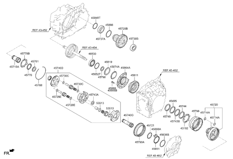 2023 Hyundai Santa Fe Hybrid US Alabama made Transaxle Gear - Auto Diagram 1
