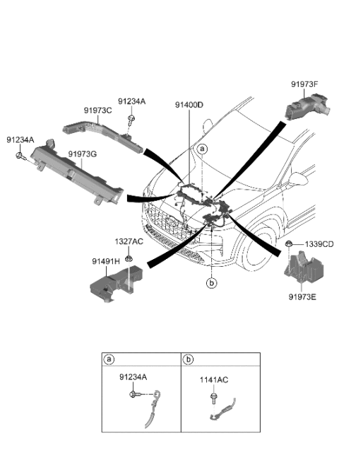 2023 Hyundai Santa Fe Hybrid US Alabama made Control Wiring Diagram