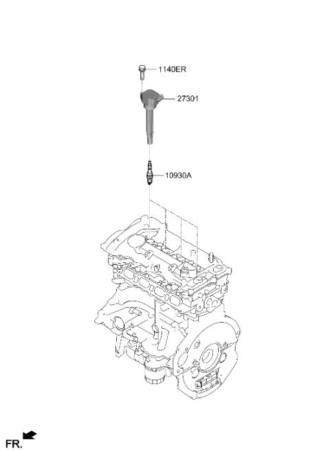 2023 Hyundai Santa Fe Hybrid US Alabama made Spark Plug & Cable Diagram