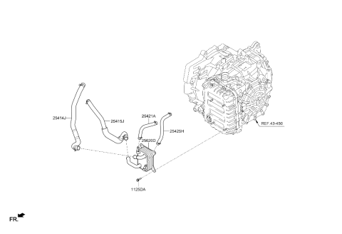 2023 Hyundai Santa Fe Hybrid US Alabama made Auto Transmission Case Diagram 3