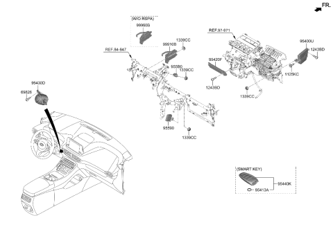 2023 Hyundai Santa Fe Hybrid US Alabama made Relay & Module Diagram 2