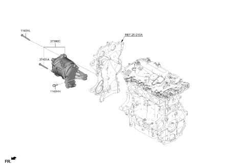 2023 Hyundai Santa Fe Hybrid US Alabama made Alternator Diagram