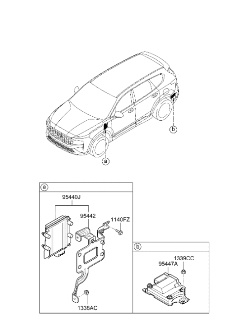 2023 Hyundai Santa Fe Hybrid Transmission Control Unit Diagram