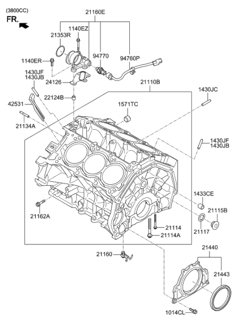 2018 Hyundai Genesis G80 Cylinder Block Diagram 3