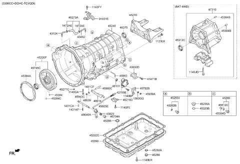 2020 Hyundai Genesis G80 Auto Transmission Case Diagram 3
