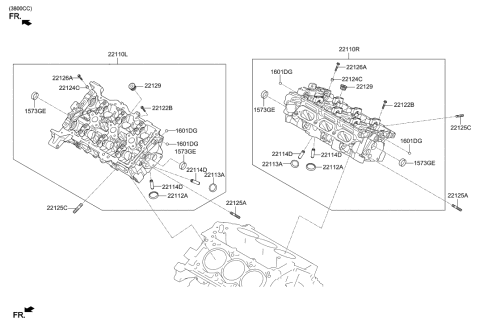 2020 Hyundai Genesis G80 Cylinder Head Diagram 7