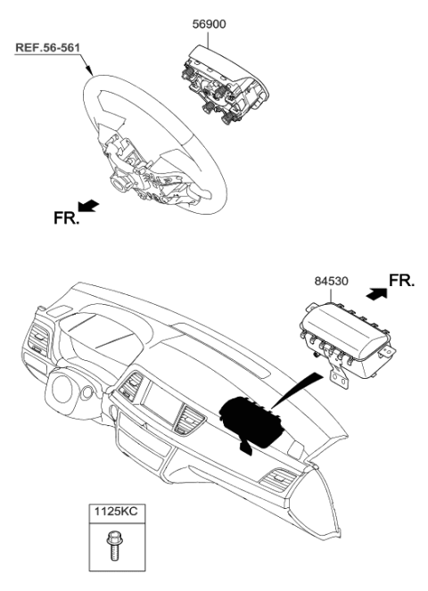 2018 Hyundai Genesis G80 Air Bag System Diagram 1