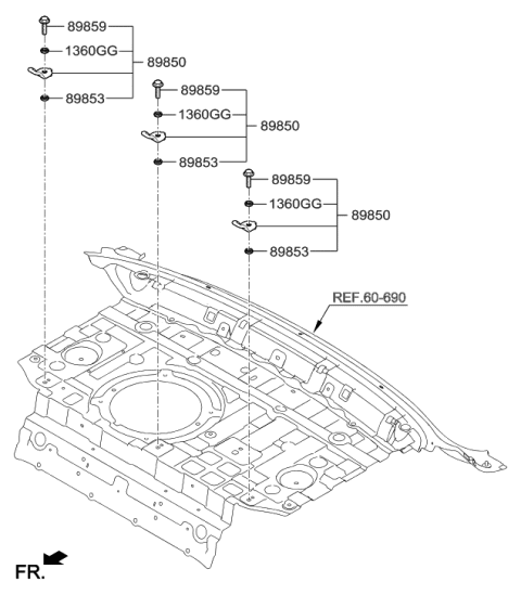 2018 Hyundai Genesis G80 Child Rest Holder Diagram