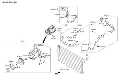 2019 Hyundai Genesis G80 Pipe-Suction Diagram for 97763-B1310