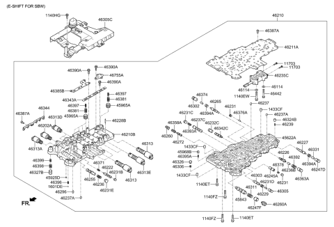 2020 Hyundai Genesis G80 Transmission Valve Body Diagram 1