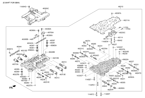 2020 Hyundai Genesis G80 Body-Valve Lower Diagram for 46220-4J200