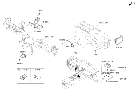 2018 Hyundai Genesis G80 Unit Assembly-Bcm Diagram for 95400-B1660