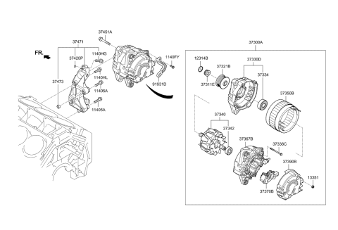 2020 Hyundai Genesis G80 Alternator Diagram 2