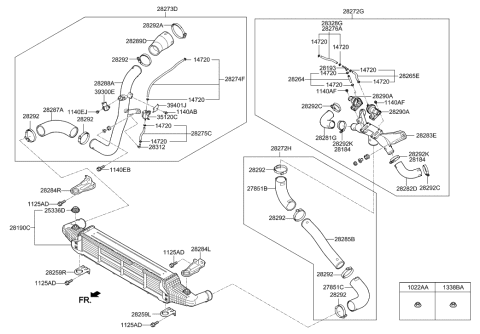 2020 Hyundai Genesis G80 Turbocharger & Intercooler Diagram 2