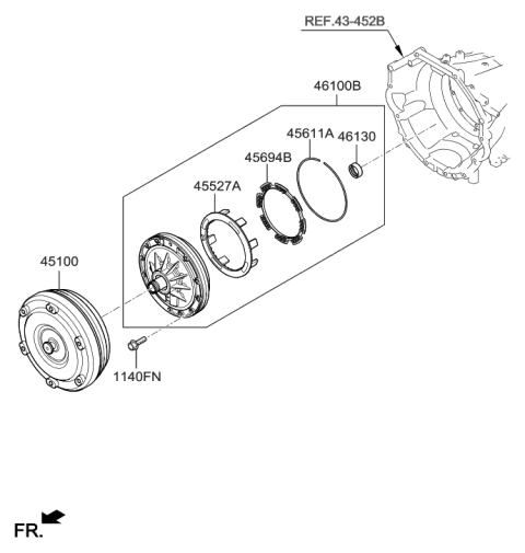 2018 Hyundai Genesis G80 Oil Pump & TQ/Conv-Auto Diagram 3