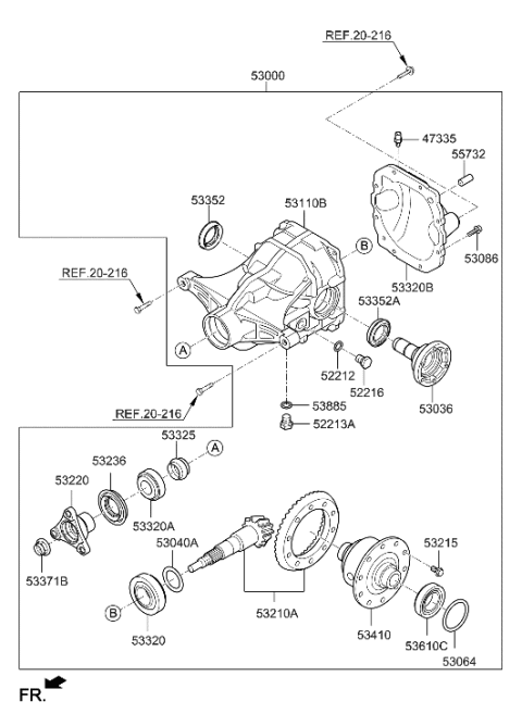 2020 Hyundai Genesis G80 Rear Differential Diagram 1