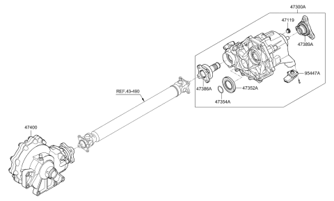 2017 Hyundai Genesis G80 Transfer Assy Diagram 2