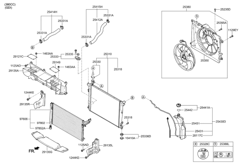 2017 Hyundai Genesis G80 Engine Cooling System Diagram 1