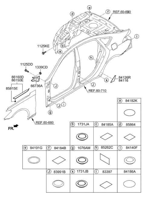 2017 Hyundai Genesis G80 Isolation Pad & Plug Diagram 3