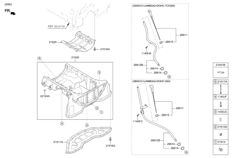 2019 Hyundai Genesis G80 Belt Cover & Oil Pan Diagram 8