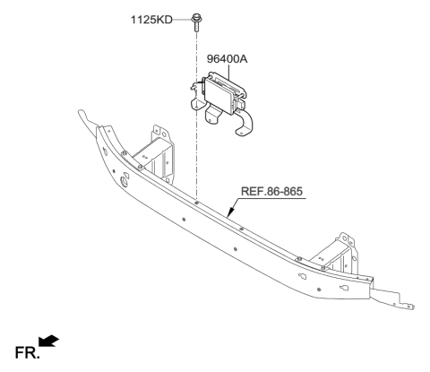 2019 Hyundai Elantra GT Unit Assembly-Smart Cruise Control Diagram for 96400-B1120