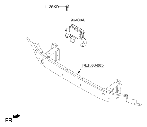 2017 Hyundai Genesis G80 Unit Assembly-Smart Cruise Control Diagram for 96400-B1120
