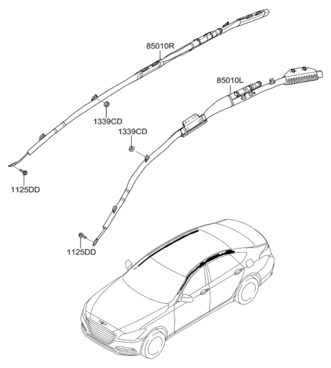 2018 Hyundai Genesis G80 Air Bag System Diagram 2