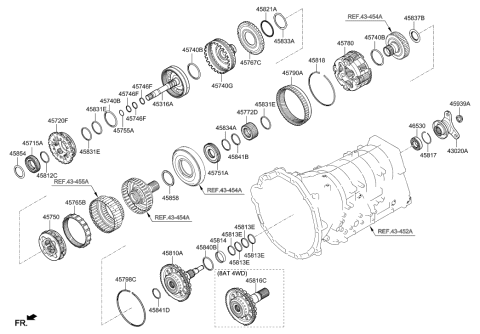 2018 Hyundai Genesis G80 Shaft Assembly-Output Diagram for 45816-4J100