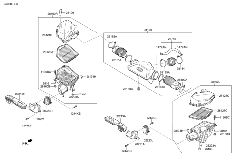 2019 Hyundai Genesis G80 Air Cleaner Diagram 5