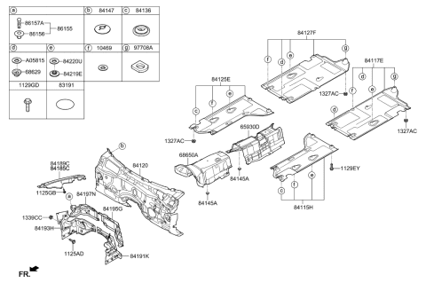 2020 Hyundai Genesis G80 Isolation Pad & Plug Diagram 1