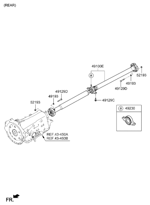 2018 Hyundai Genesis G80 Propeller Shaft Diagram 2